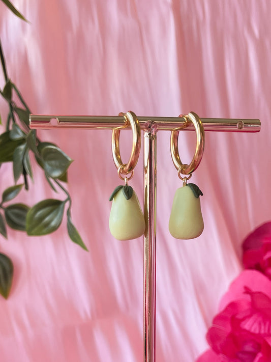 Perfect Pear Hoops
